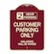 Signmission 2 Hour Parking Customer Parking Violators Will Towed Heavy-Gauge Alum Sign, 24" x 18", BU-1824-24502 A-DES-BU-1824-24502 - alternate 1